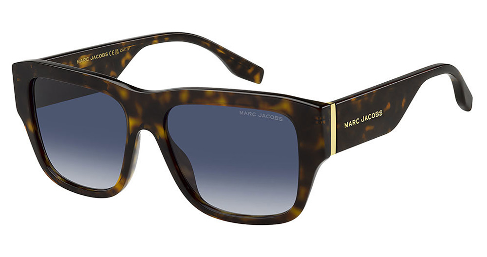 Marc Jacobs MARC 842/S rectangle sunglasses in Havana/Dk Blue Shaded