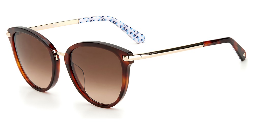 Kate Spade SAVONA/G/S round sunglasses in Hvpttblue/Brown Gradient