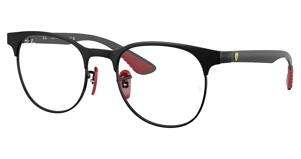 Ray-Ban RX8327VM round eyeglasses in Matte Black on Black