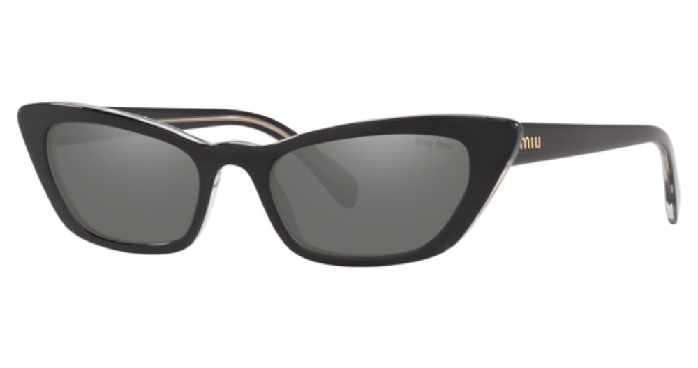 Miu Miu MU 10US cateye sunglasses in Top Black on Transparent