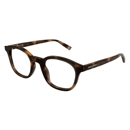 Saint Laurent SL 588 round eyeglasses in Havana