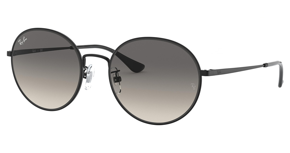 Ray-Ban RB3612D round sunglasses in Black/Light Grey Gradient Dark Grey