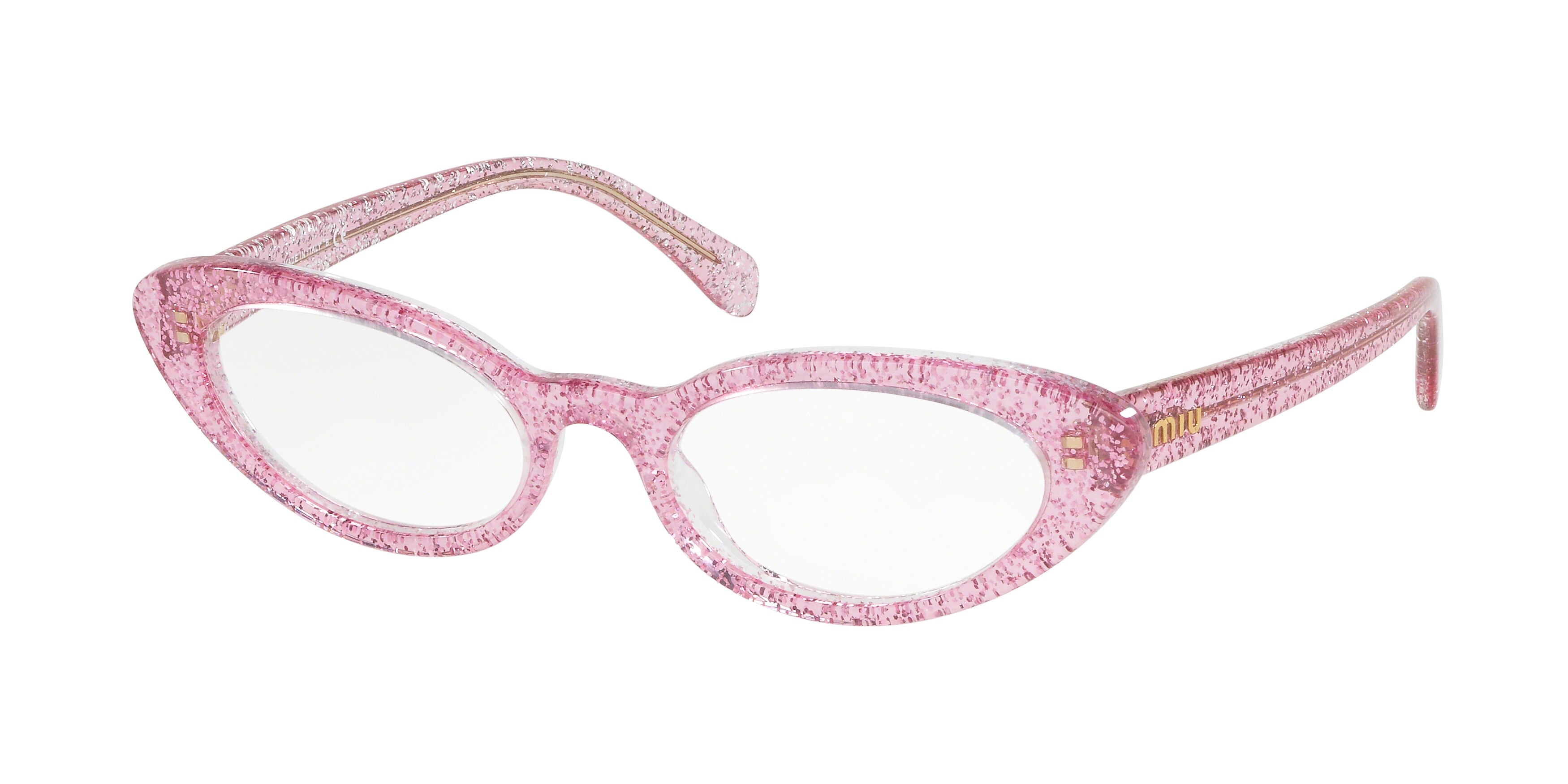 Miu Miu MU 01SV cateye eyeglasses in Glitter Pink