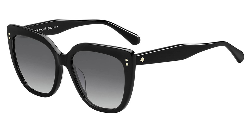 Kate Spade Kiyanna/S square sunglasses in Black/Grey Shaded