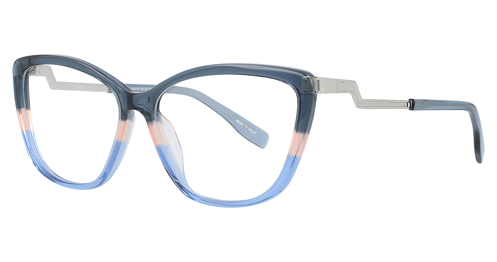 Crystal Dark Blue & Salmon & Blue