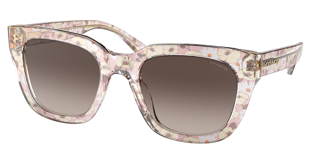 TRANSPARENT PINK FLORAL / BROWN PINK GRADIENT