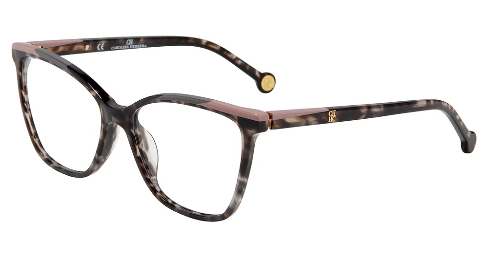 Carolina Herrera VHE835K cateye eyeglasses in Smoke Tortoise 096 N