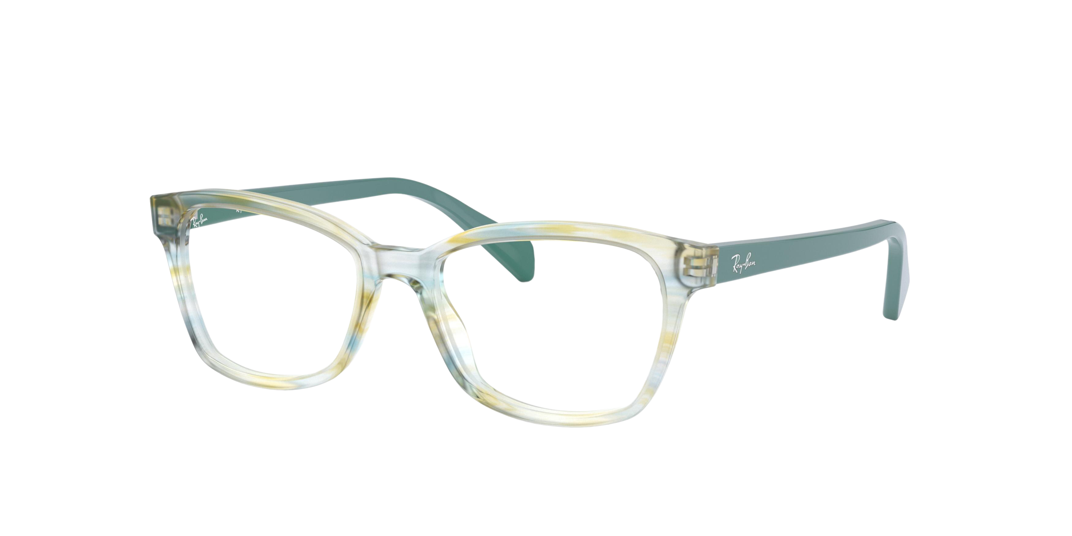 Ray-Ban RY1591 square eyeglasses in Green Stripped Multicolor