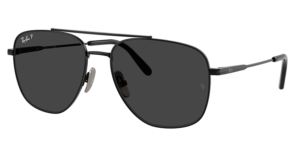 Ray-Ban RB8097 WILLIAM TITANIUM sunglasses in Black/Polarized Black