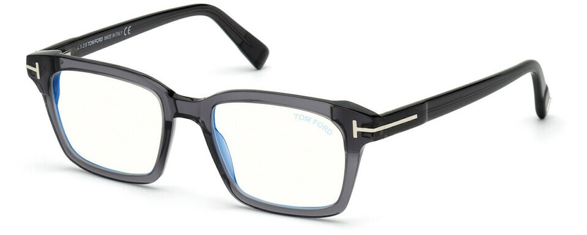 Shiny Dark Grey/ Blue Block Lenses