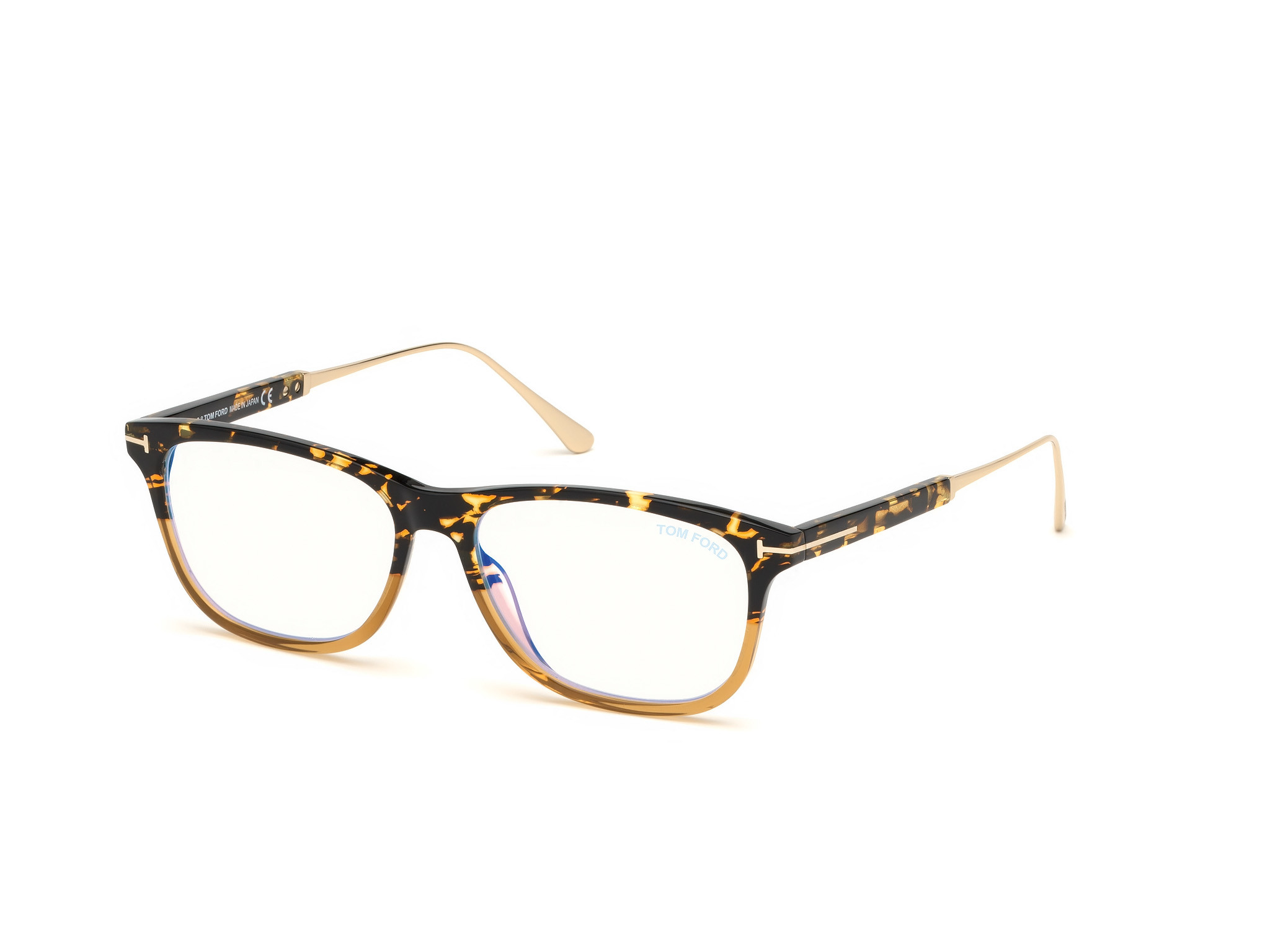 Vintage Havana & Amber, Vintage Havana, Rose Gold / Blue Block Lenses