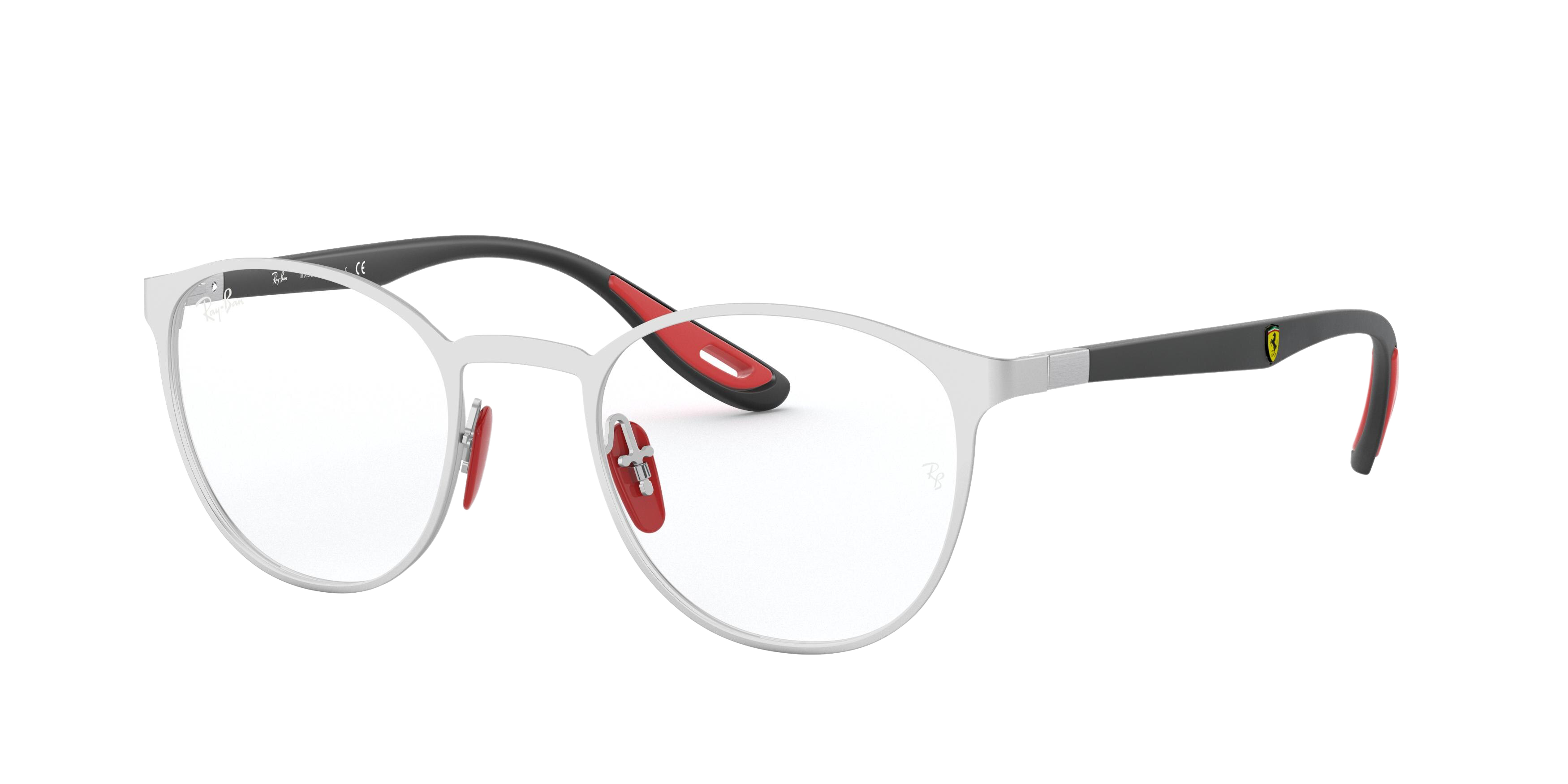 Ray-Ban RX6355M round eyeglasses in Matte Silver