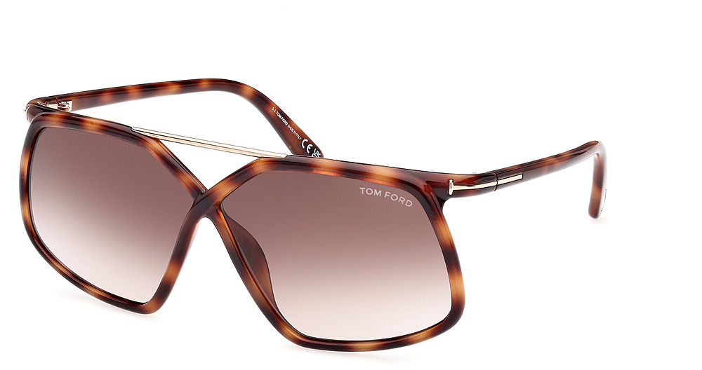 Tom Ford FT1038 square sunglasses in Dark Havana/Gradient Brown