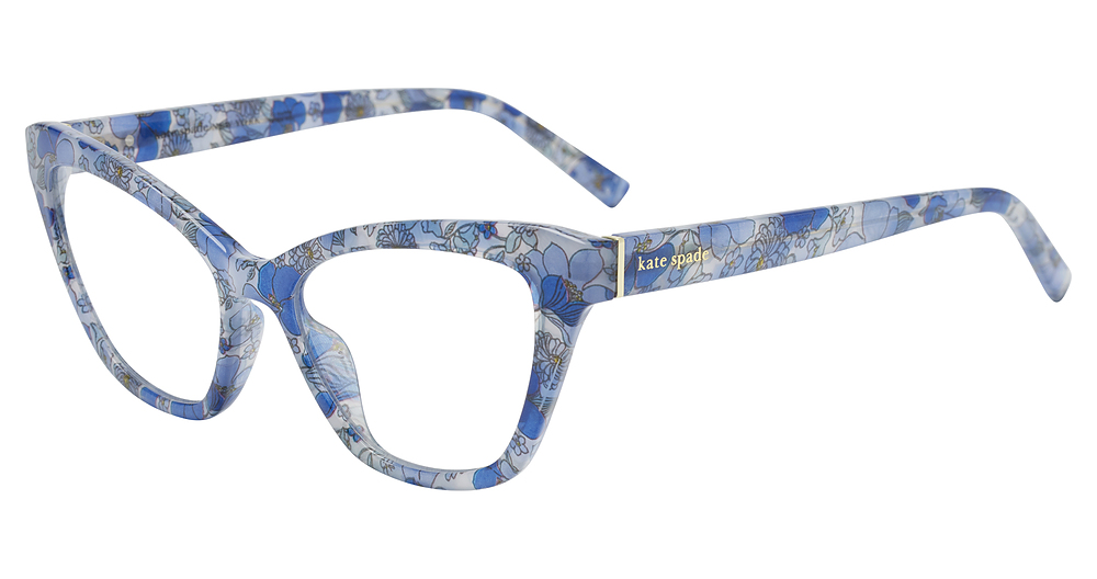 Kate Spade GRACELYN/BB rectangle eyeglasses in Blue Pttr