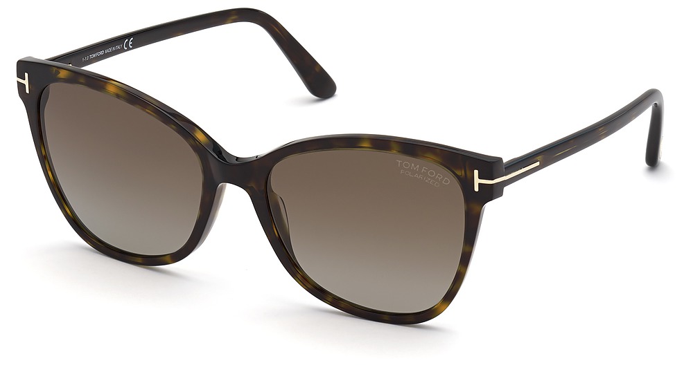 Tom Ford FT0844-F cateye sunglasses in Dark Havana/Brown Polarized