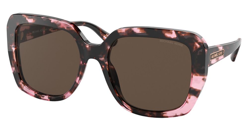 PINK TORTOISE / DARK BROWN SOLID