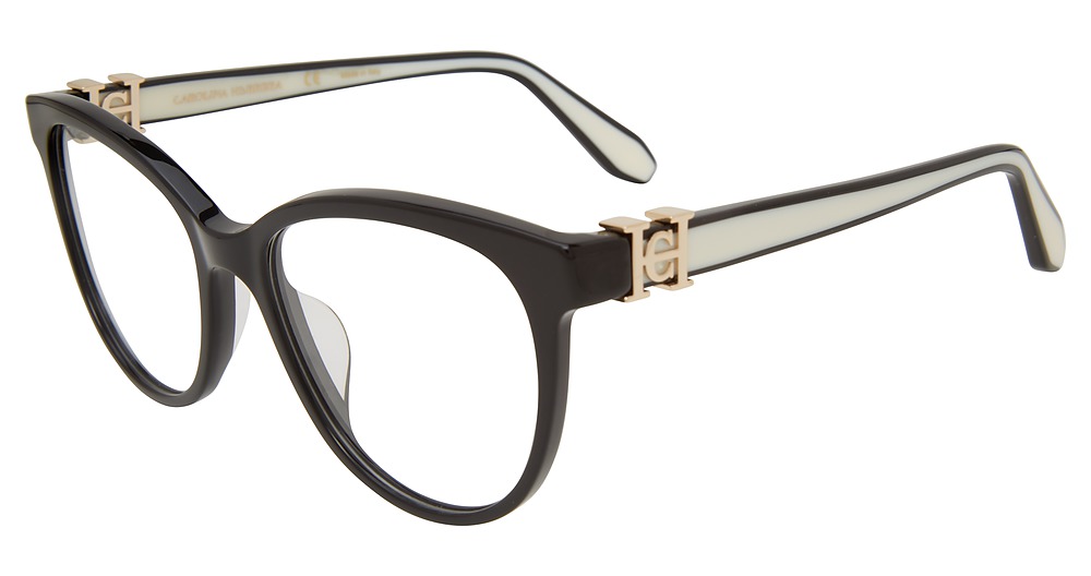 Carolina Herrera VHN631 cateye eyeglasses in Black 0700