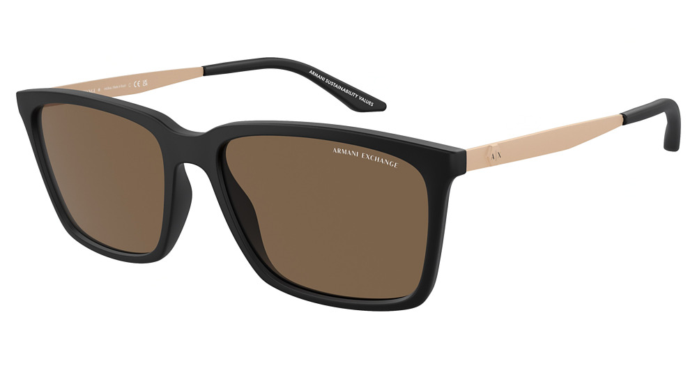 MATTE BLACK / DARK BROWN