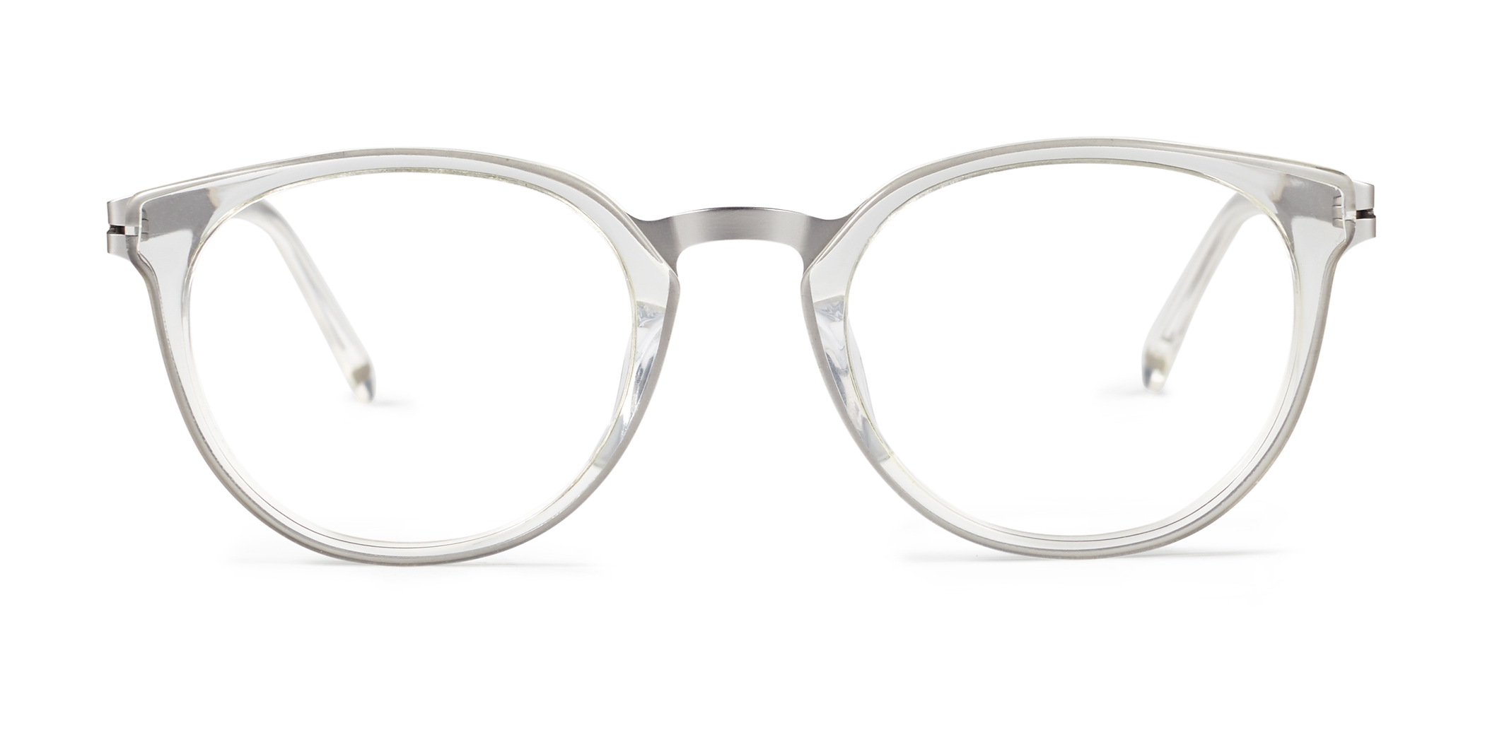 Modo 4509 irregular eyeglasses in Crystal/Silver