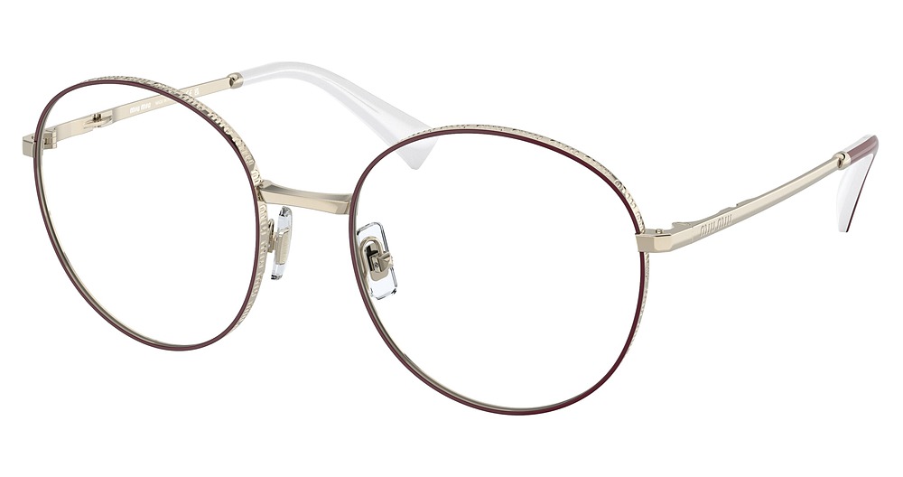 Miu Miu MU 51VV round eyeglasses in Brordeaux