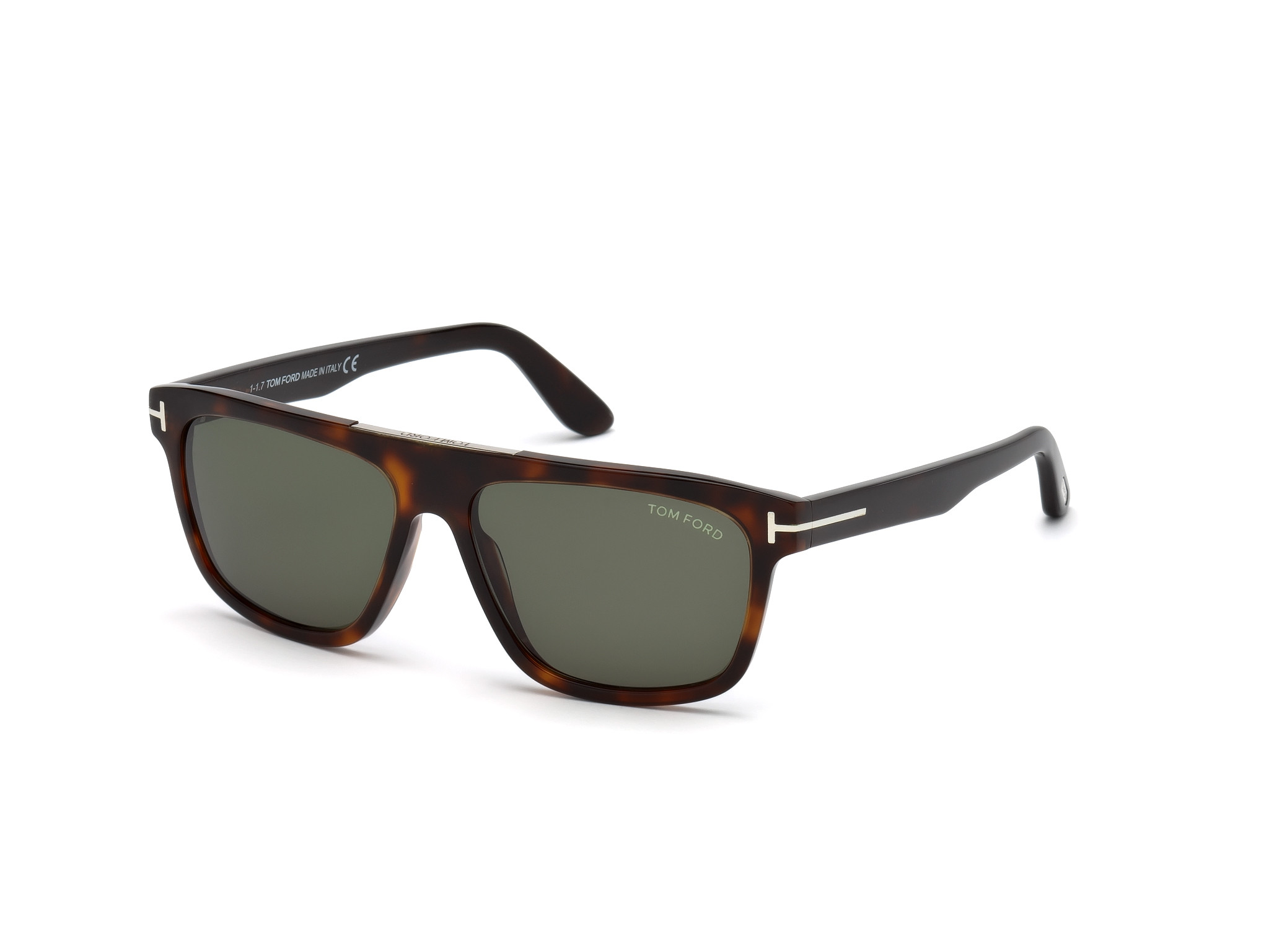 Shiny Dark Havana/ Green Lenses