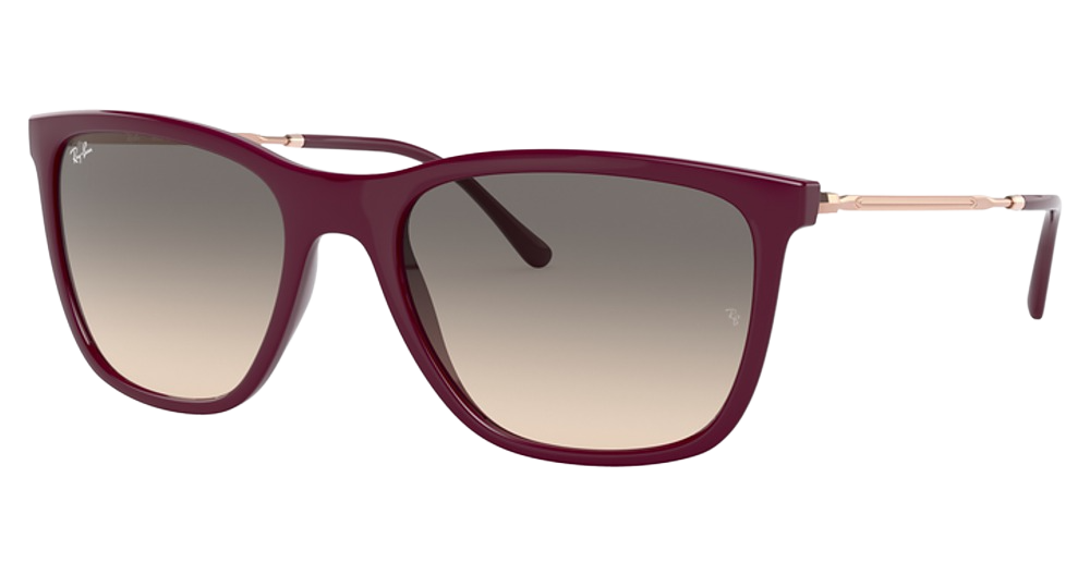 RED CHERRY / CLEAR GRADIENT GREY
