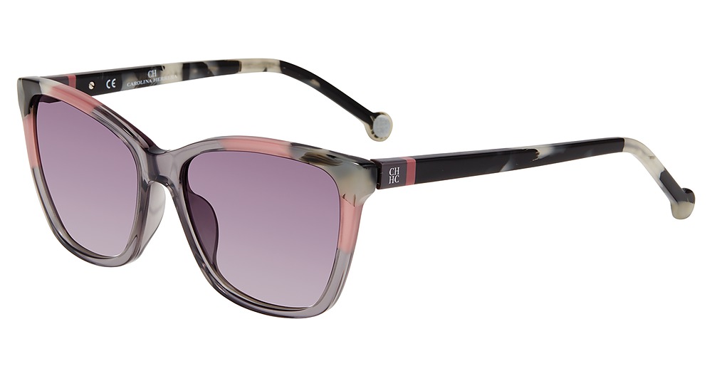 Carolina Herrera SHE844V cateye sunglasses in Grey Pink 09 Mb