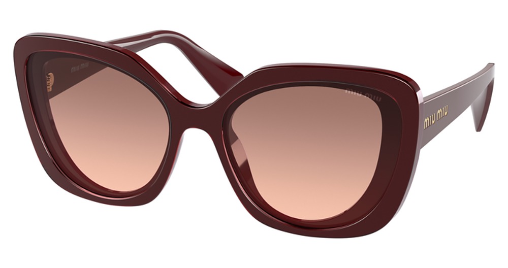 Miu Miu MU 06XS cateye sunglasses in Pink Bordeaux/Pink Gradient Dark Brown