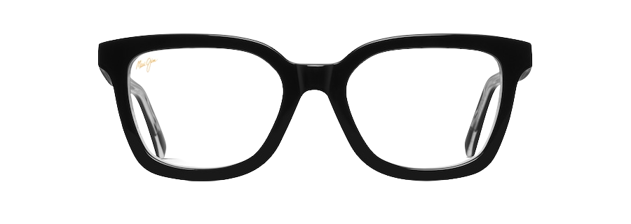 Black with Crystal Palm Frond Core