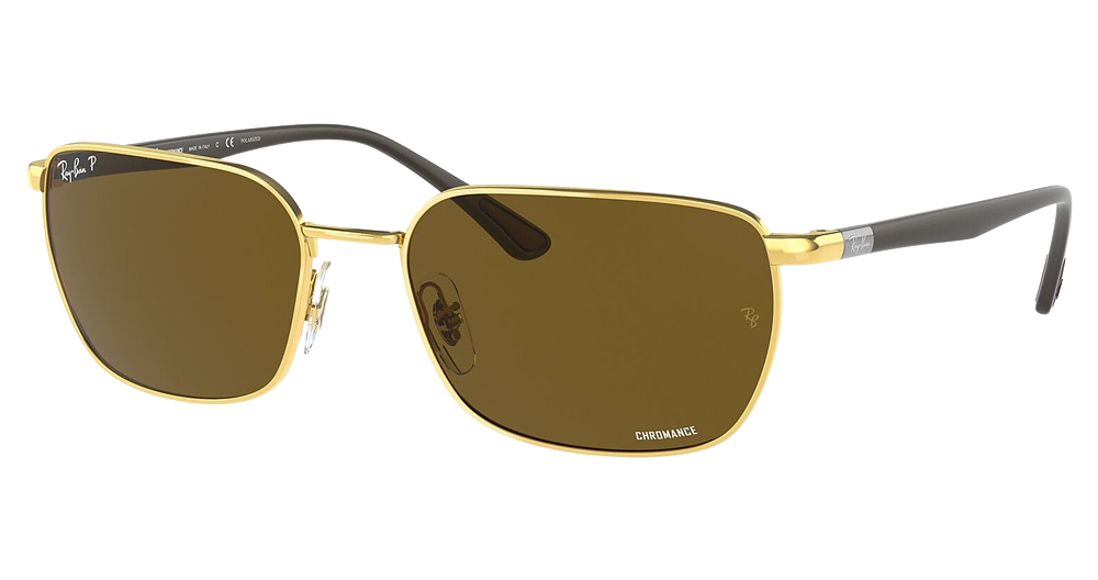 Ray-Ban RB3684CH round sunglasses in Arista/Polarized Brown