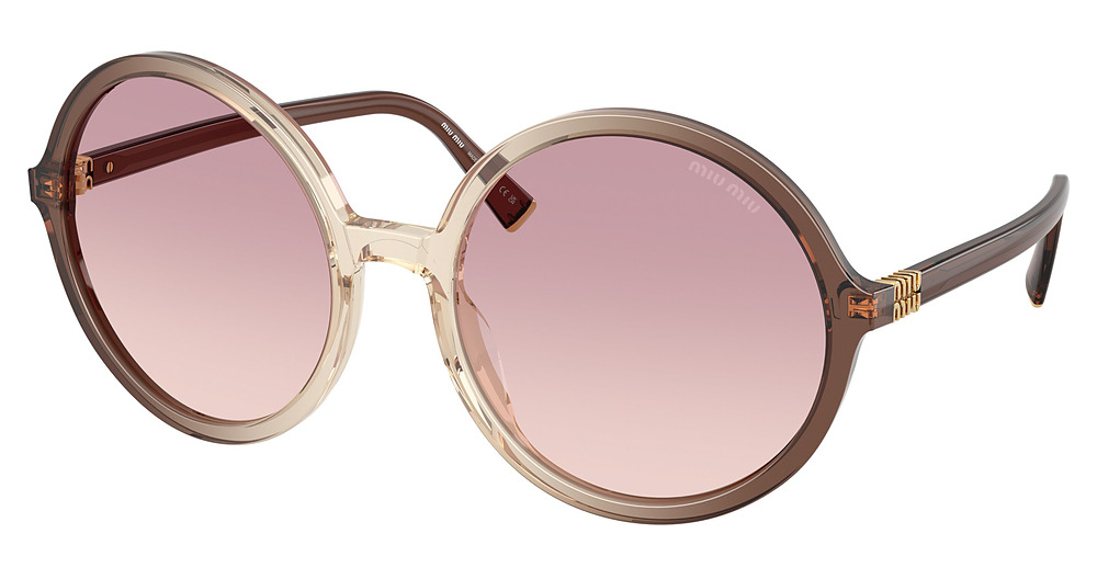 Miu Miu MU B02SF round sunglasses in Brown Gradient Light Bro