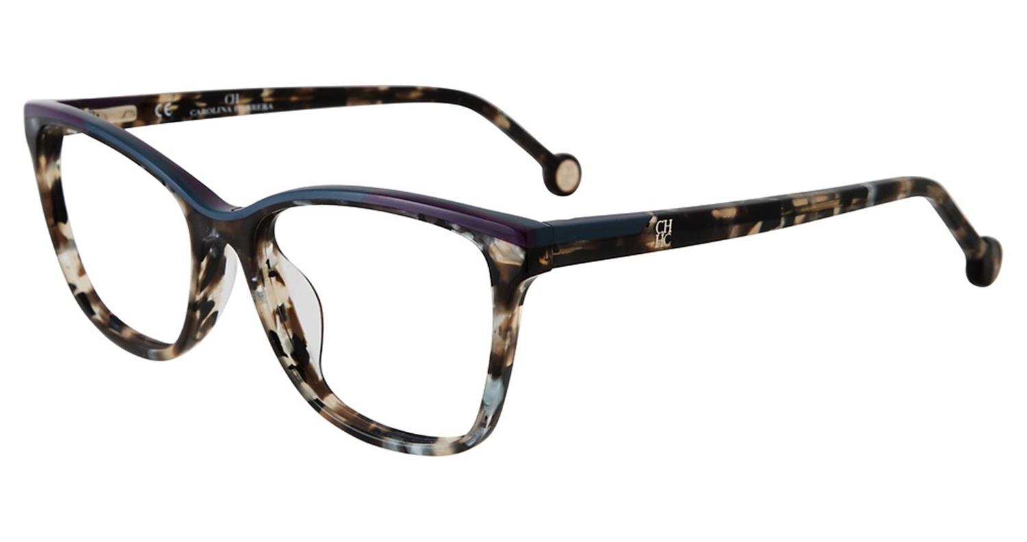 Carolina Herrera VHE820K eyeglasses in Tortoise Blue Trim 096 X