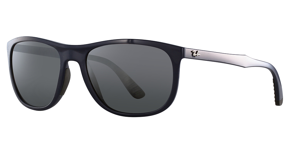 Ray-Ban RB4291 rectangle sunglasses in Blue/Grey Mirror Silver Gradient