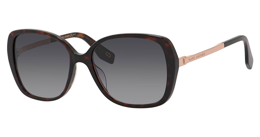 Marc Jacobs Marc 304/S cateye sunglasses in Havana/Dark Grey Shaded