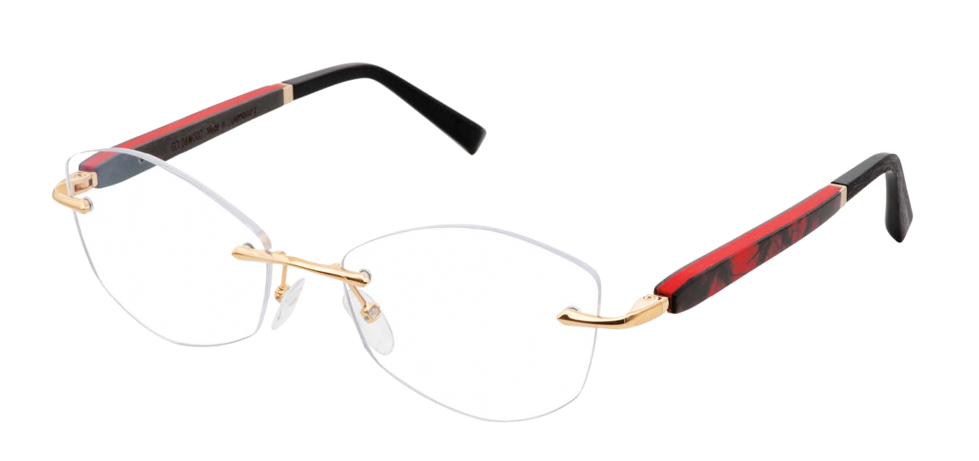 Shiny champagne gold / black washiwood