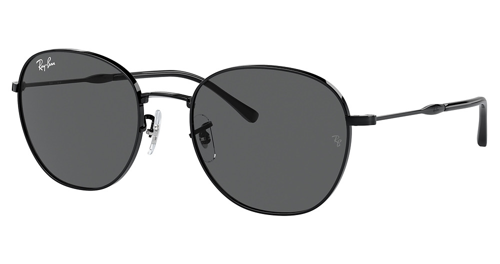 Ray-Ban RB3809 round sunglasses in Black/Dark Grey