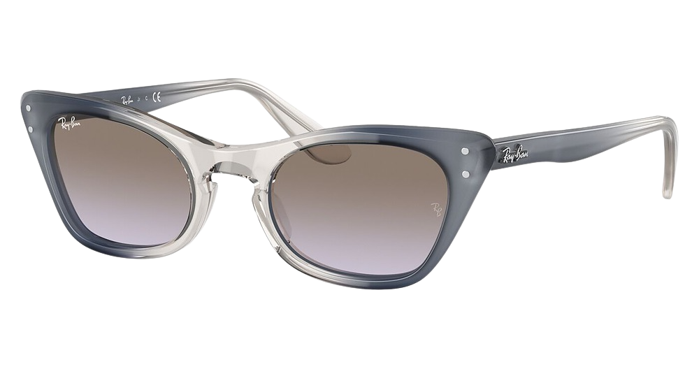 Ray-Ban RJ9099S MISS BURBANK cateye sunglasses in Transparent Blue/Lilac Gradient Grey