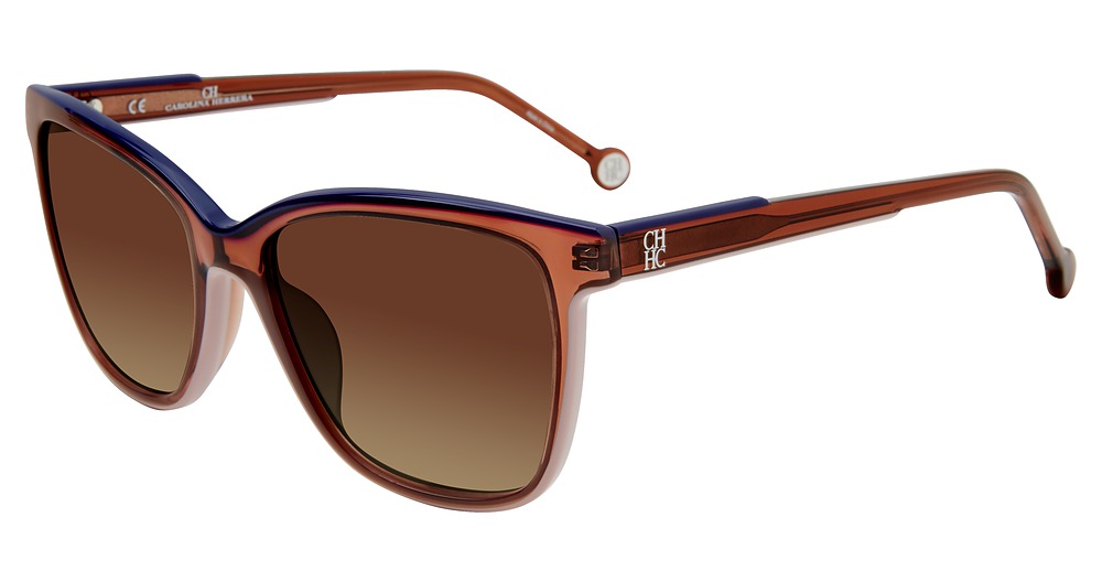 Carolina Herrera SHE792 round sunglasses in Brown 07 Uk