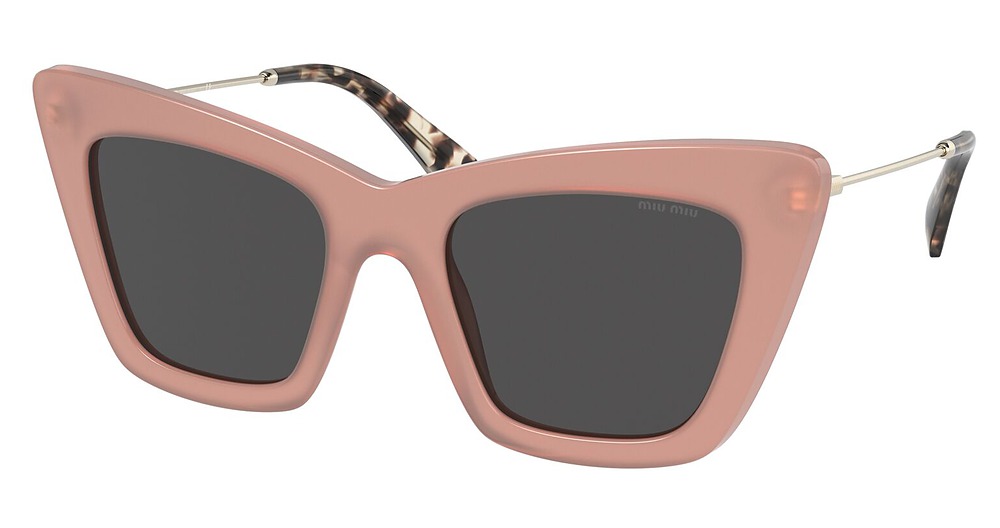 Miu Miu MU 01WS cateye sunglasses in Opal Pink/Dark Grey