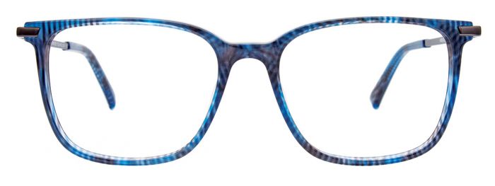 Blue & Black & Crystal Marbled/Shiny Black