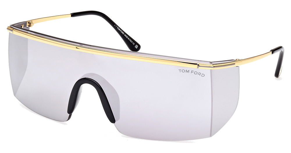Tom Ford FT0980 aviator sunglasses in Shiny Deep Gold/Smoke Mirror
