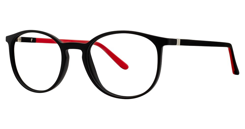 black matte/red