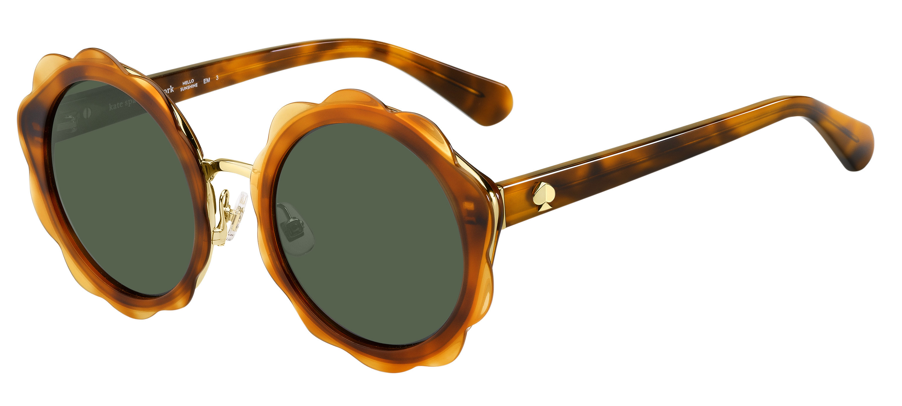 Kate Spade Karrie/S round sunglasses in Brown (Qt Green)