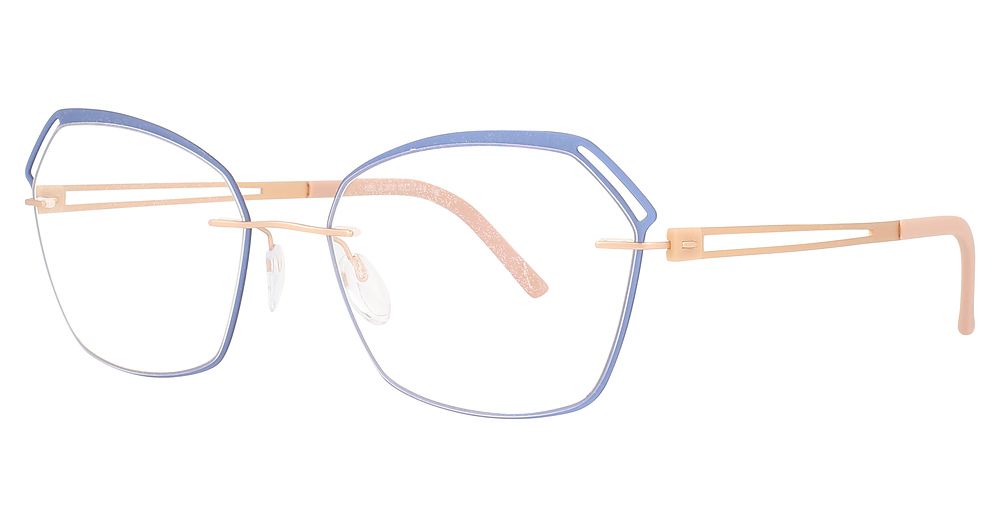 rosegold/velvet blue
