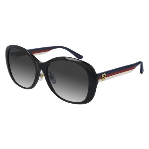 Gucci GG0849SK round sunglasses in Black Blue Grey/Grey