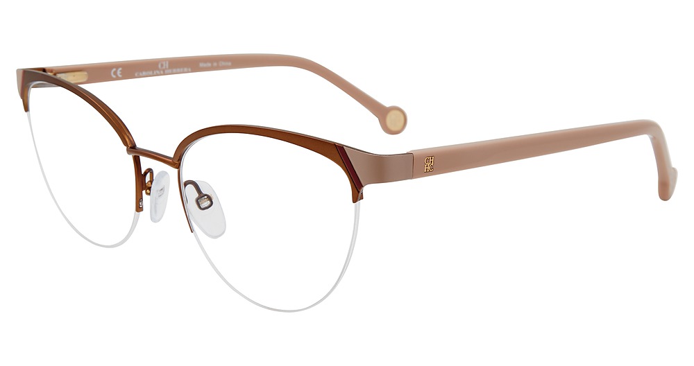 Carolina Herrera VHE126K cateye eyeglasses in Brown R1