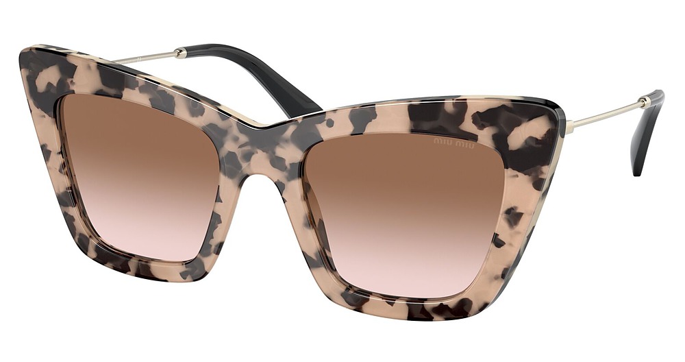 Miu Miu MU 01WS cateye sunglasses in Havana Pink/Brown Gradient