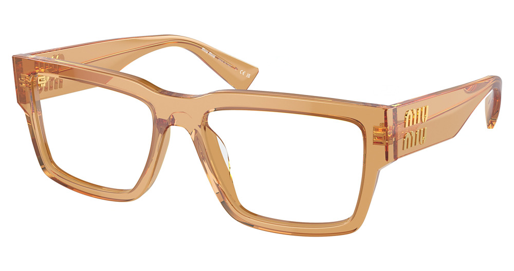 Miu Miu MU 02XV rectangle eyeglasses in Medlar Trasparent