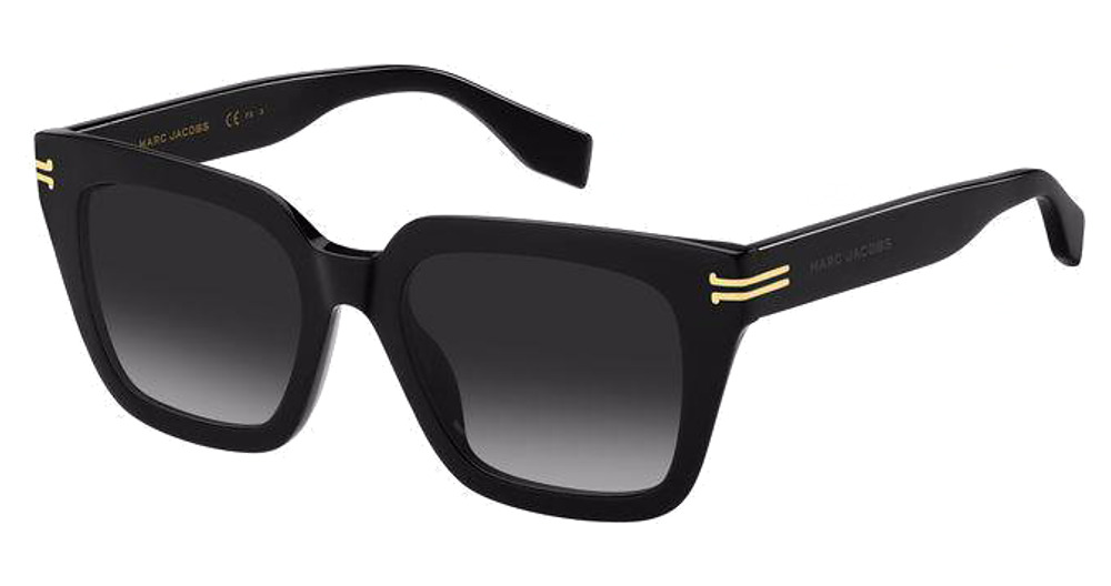 Marc Jacobs MJ 1083/S rectangle sunglasses in Black/Dark Grey Shaded