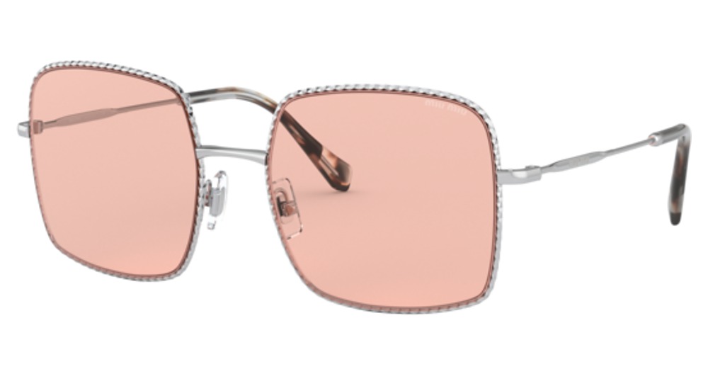Miu Miu MU 61VS CORE COLLECTION square sunglasses in Silver/Pink
